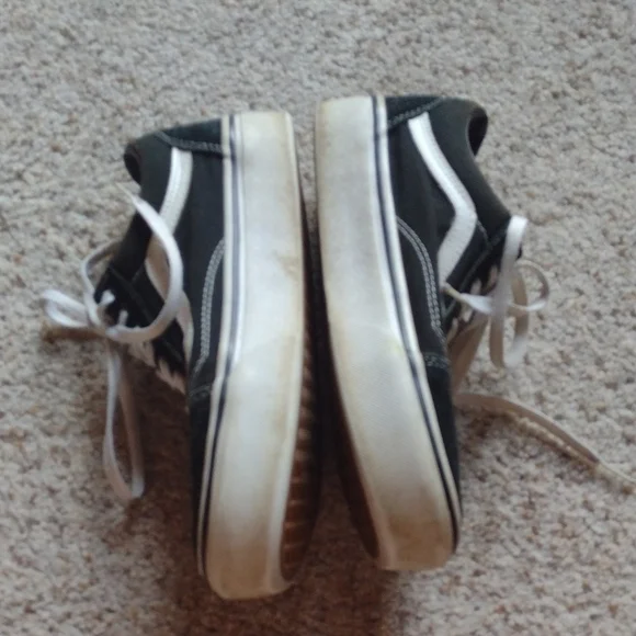 Vans Black and White Old Skool Sneakers - Picture 8 of 9